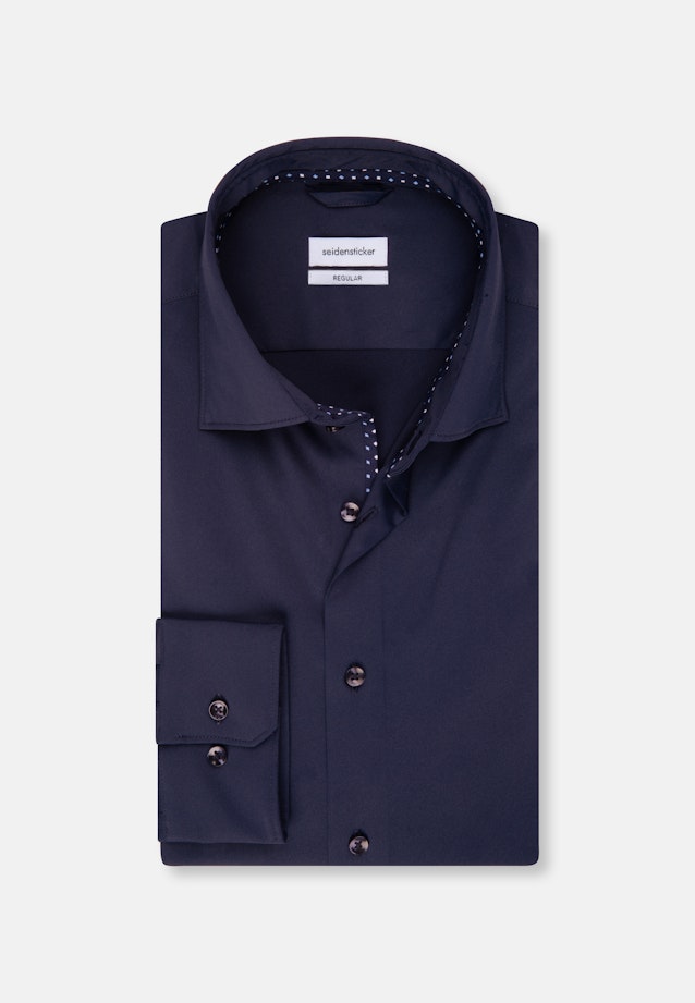 Regular Performance-Hemd Uni in Dunkelblau |  Seidensticker Onlineshop