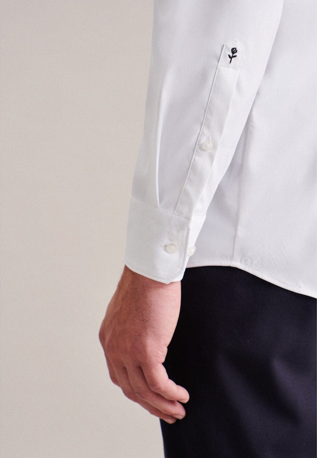 Regular Chemise Performance Uni in Blanc |  Seidensticker Onlineshop