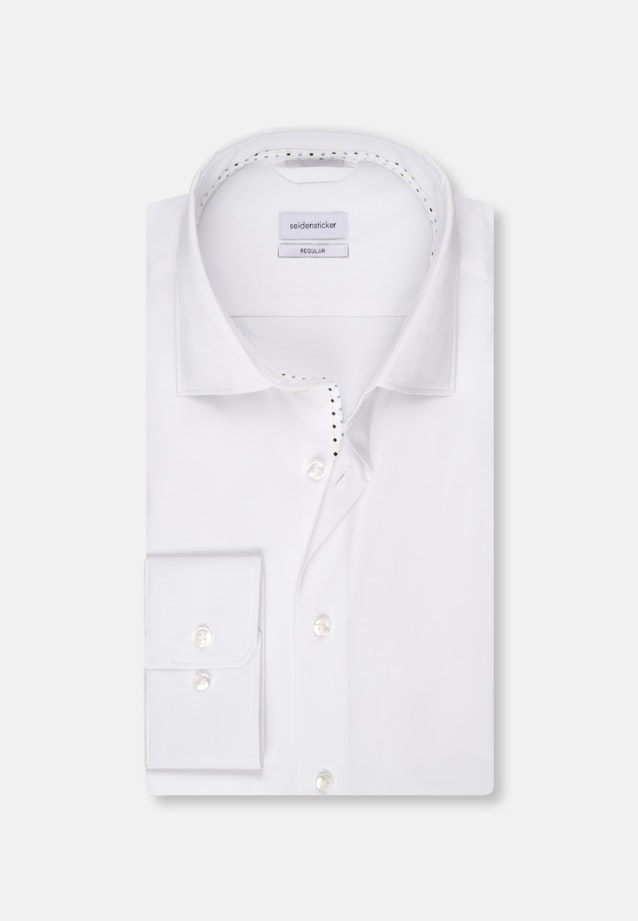 Regular Chemise Performance Uni in Blanc |  Seidensticker Onlineshop