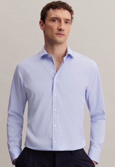 Regular Chemise Performance Uni in Bleu Clair |  Seidensticker Onlineshop