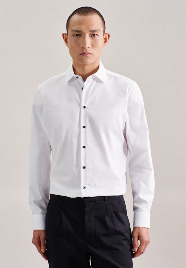 Slim Business Hemd Uni in Weiß |  Seidensticker Onlineshop