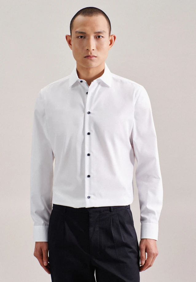 Slim Chemise d'affaires Uni in Blanc |  Seidensticker Onlineshop