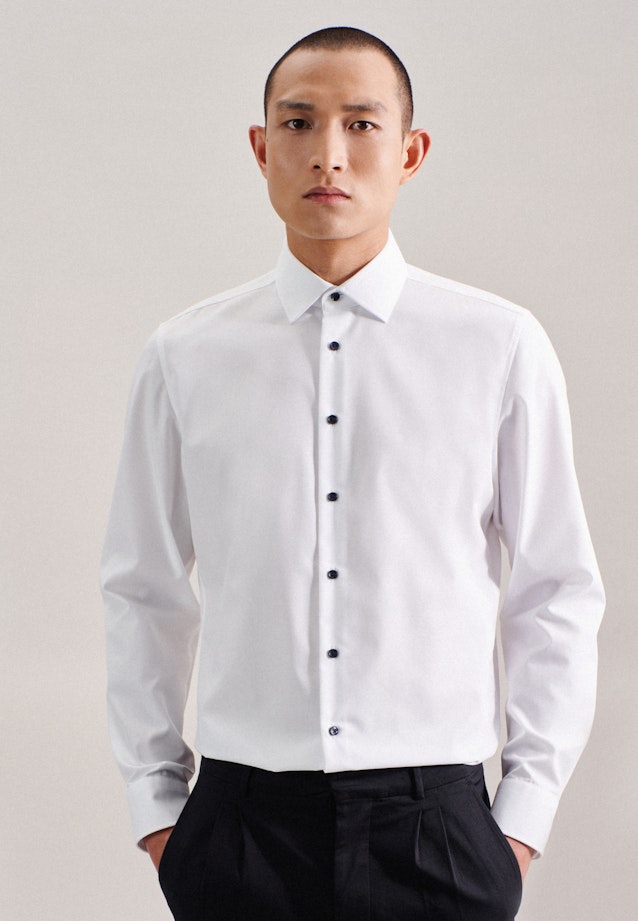 Slim Business Hemd Uni in Weiß |  Seidensticker Onlineshop