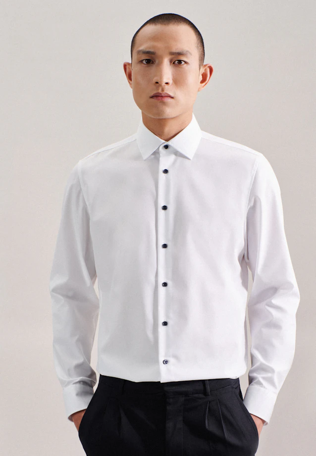 Slim Chemise d'affaires Uni in Blanc |  Seidensticker Onlineshop