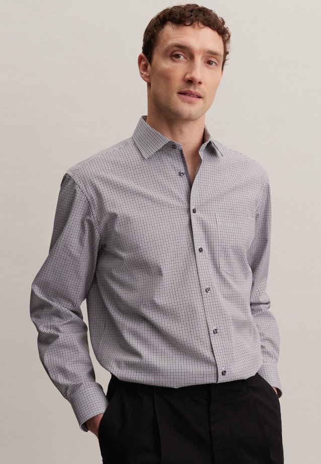 Comfort Business shirt Check in Grey |  Seidensticker Onlineshop
