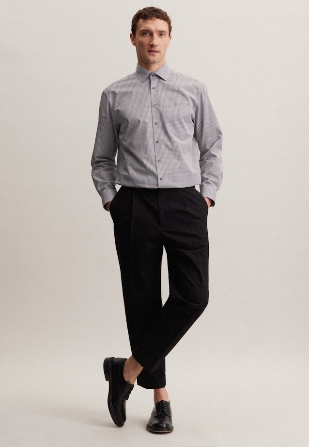 Comfort Business shirt Check in Grey |  Seidensticker Onlineshop