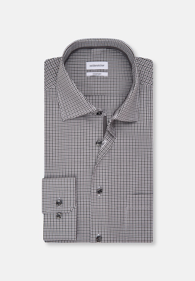 Comfort Business shirt Check in Grey |  Seidensticker Onlineshop