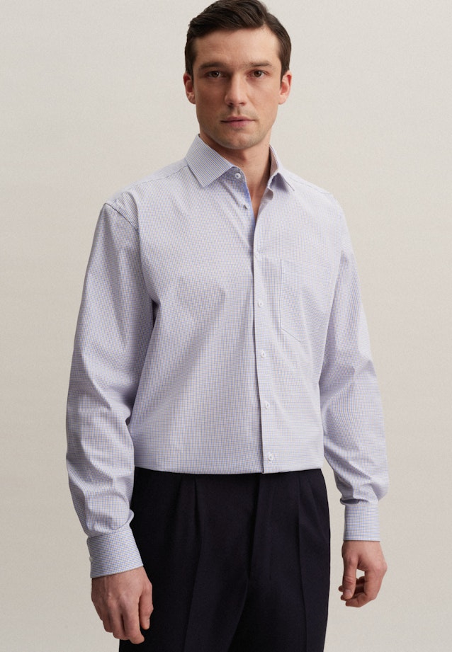 Non-iron Poplin Business Shirt in Comfort with Kent-Collar in Brown |  Seidensticker Onlineshop