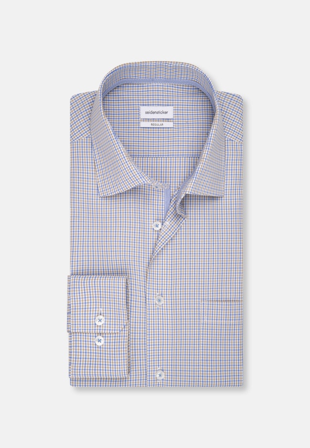 Comfort Business shirt Check in Brown |  Seidensticker Onlineshop