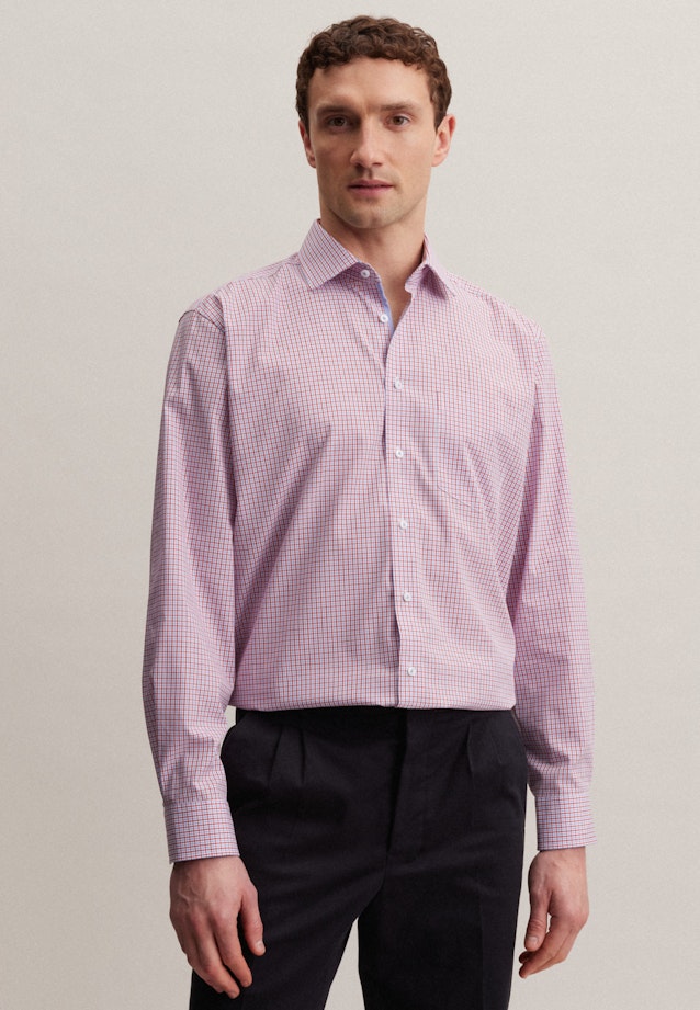 Comfort Business Hemd Karo in Rot |  Seidensticker Onlineshop