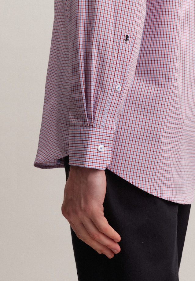 Comfort Business Hemd Karo in Rot |  Seidensticker Onlineshop