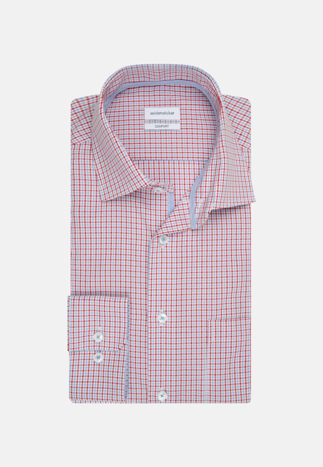 Comfort Business Hemd Karo in Rot |  Seidensticker Onlineshop