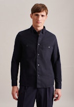 Kragen Overshirt Regular in Dunkelblau |  Seidensticker Onlineshop