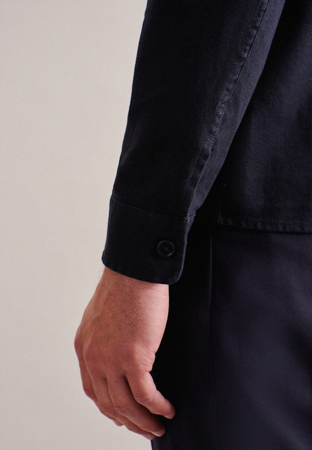 Collar Overshirt in Dark Blue |  Seidensticker Onlineshop