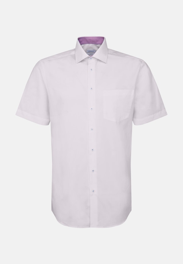 Non-iron Poplin Short sleeve Business Shirt in Comfort with Kent-Collar in White |  Seidensticker Onlineshop