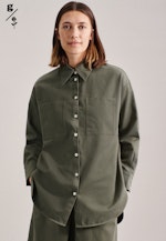 Twill Longblouse in Groen |  Seidensticker Onlineshop