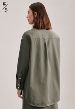 Twill Longblouse in Groen |  Seidensticker Onlineshop