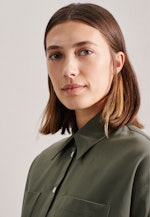 Twill Longblouse in Groen |  Seidensticker Onlineshop