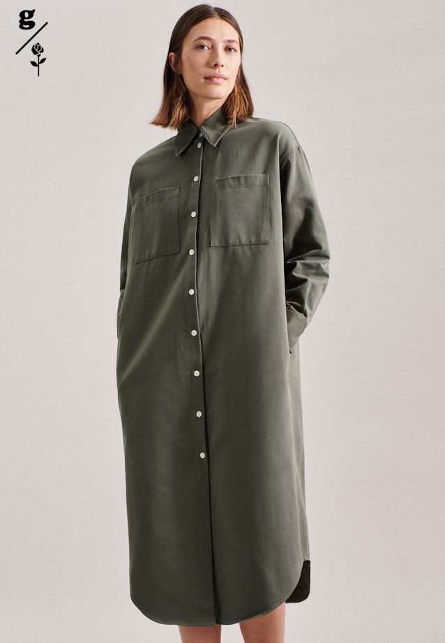 Robe Maxi Twill (sergé) in Vert |  Seidensticker Onlineshop