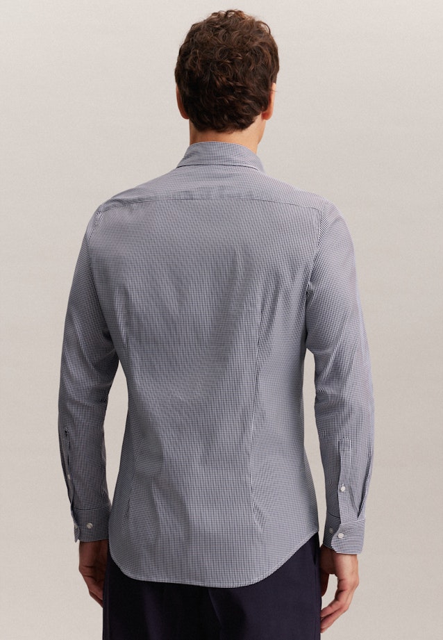 Slim Performance shirt Check in Dark Blue |  Seidensticker Onlineshop