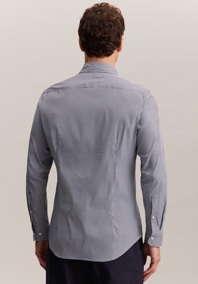 Slim Performance-Hemd Karo in Dunkelblau | Seidensticker Onlineshop