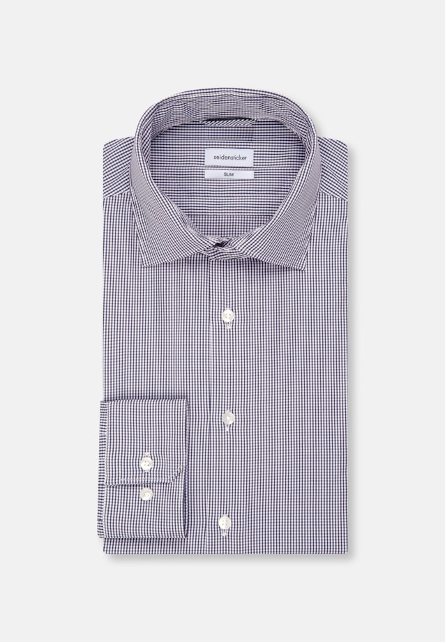 Slim Performance shirt Check in Dark Blue |  Seidensticker Onlineshop