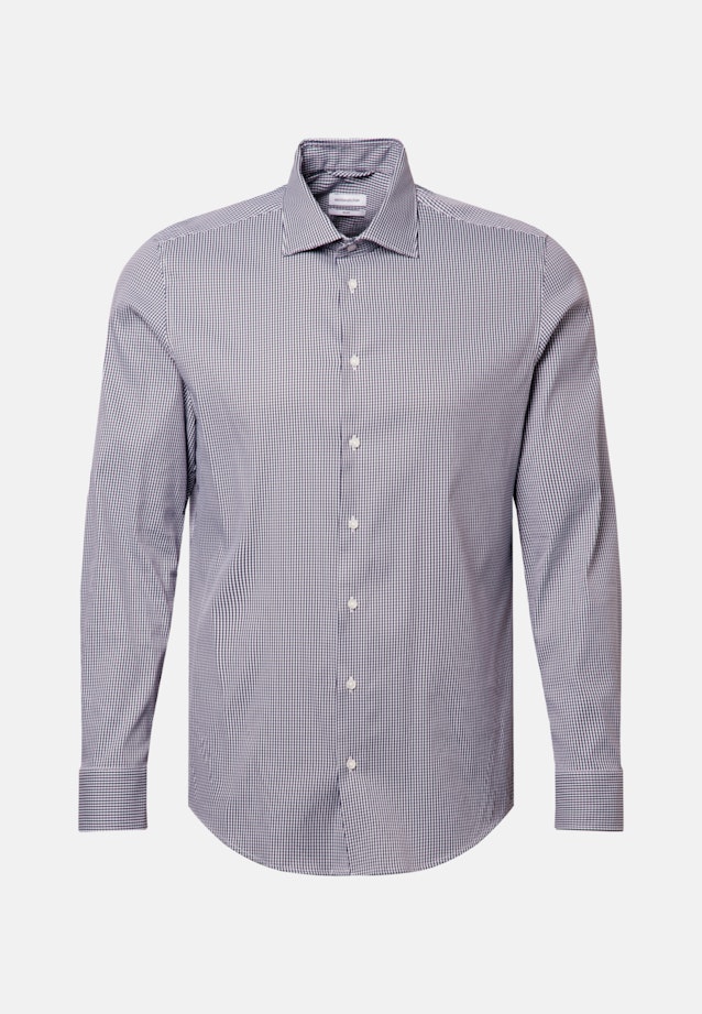 Slim Performance shirt Check in Dark Blue |  Seidensticker Onlineshop