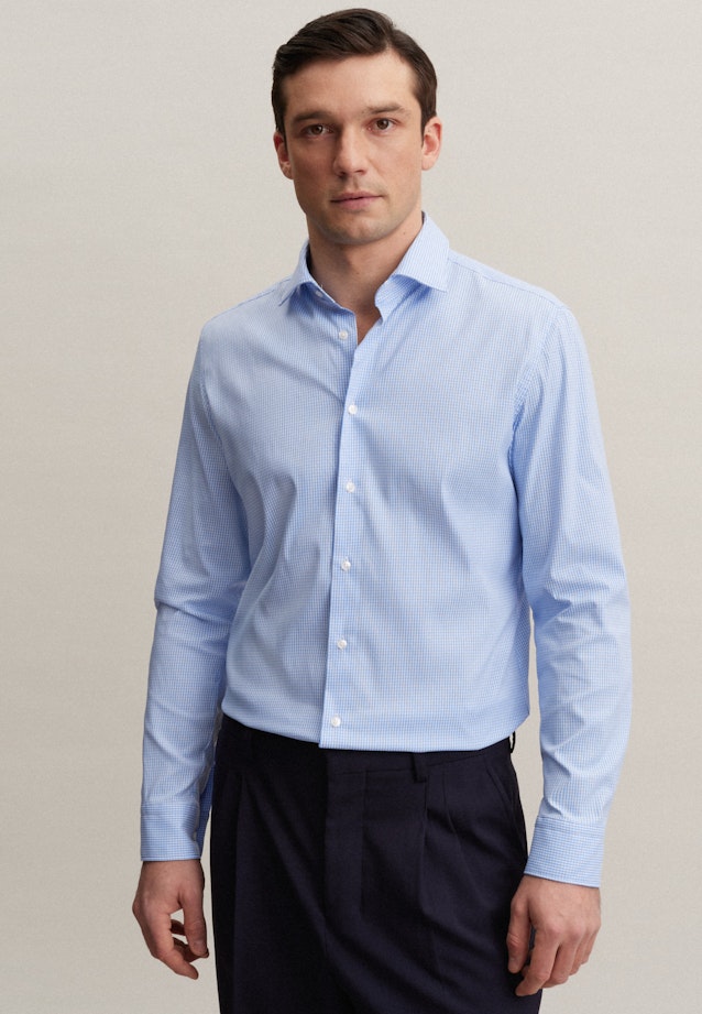 Performance shirt in Slim with Kent-Collar in Light Blue |  Seidensticker Onlineshop