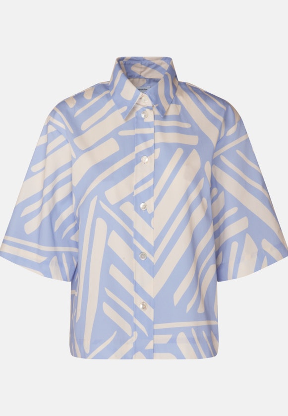 Short sleeve Satin Shirt Blouse in Light Blue |  Seidensticker Onlineshop
