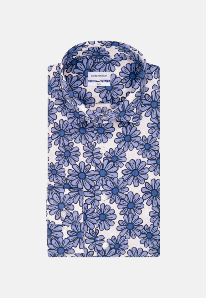 Slim Business Shirt Floral in Light Blue | Seidensticker online shop