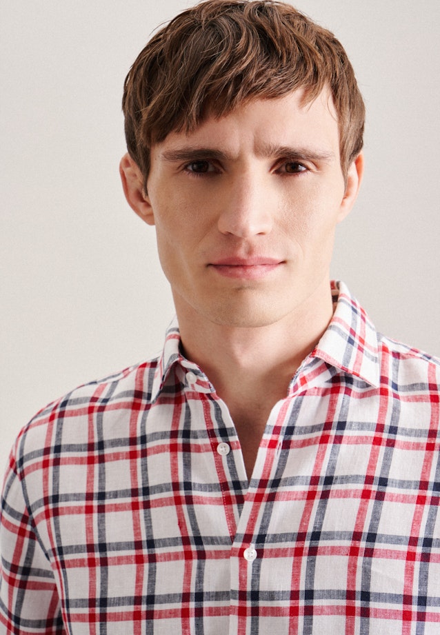 Regular Business shirt Check in Red |  Seidensticker Onlineshop