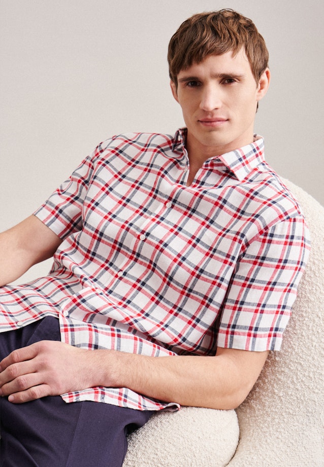 Regular Business shirt Check in Red |  Seidensticker Onlineshop