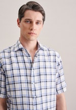 Regular Business Hemd Karo in Dunkelblau |  Seidensticker Onlineshop
