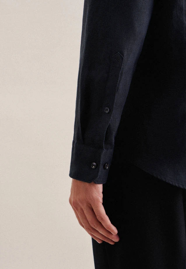 Slim Business Hemd Uni in Dunkelblau |  Seidensticker Onlineshop