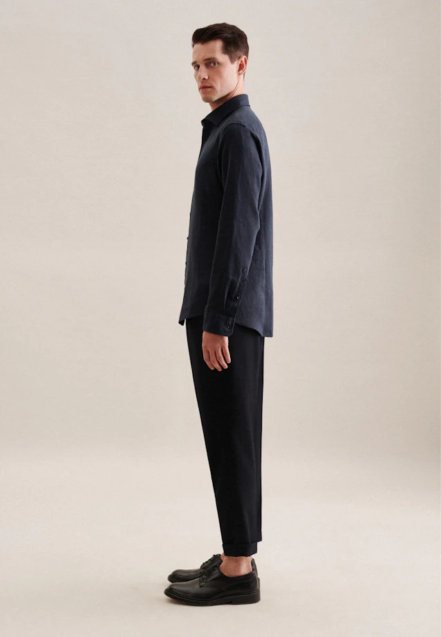 Slim Business Hemd Uni in Dunkelblau |  Seidensticker Onlineshop