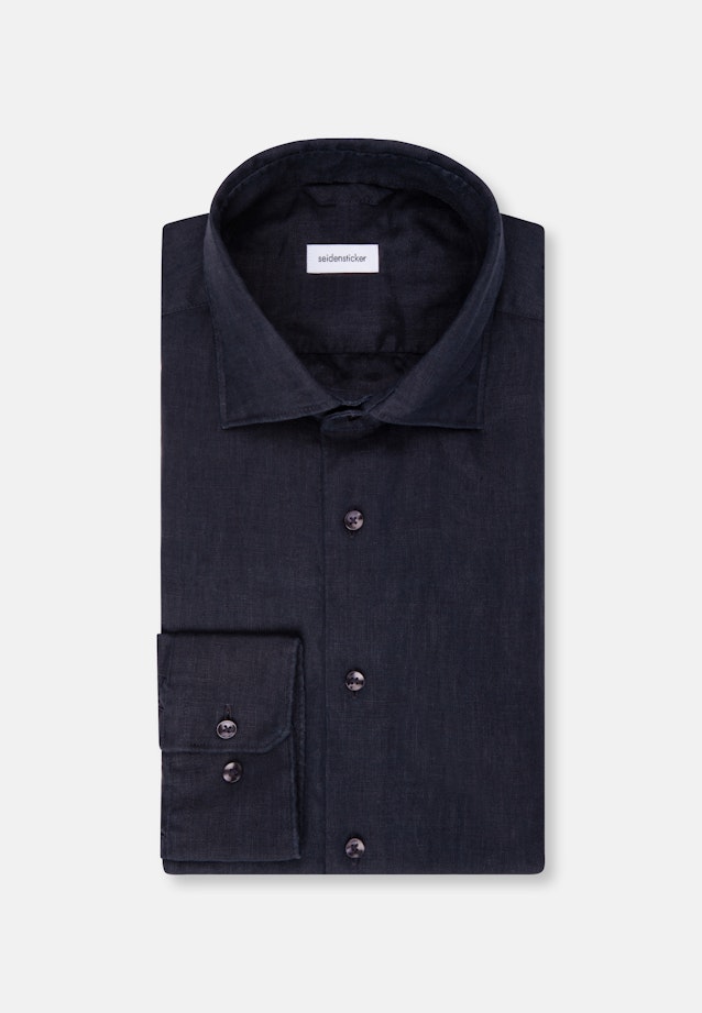 Slim Business Hemd Uni in Dunkelblau |  Seidensticker Onlineshop