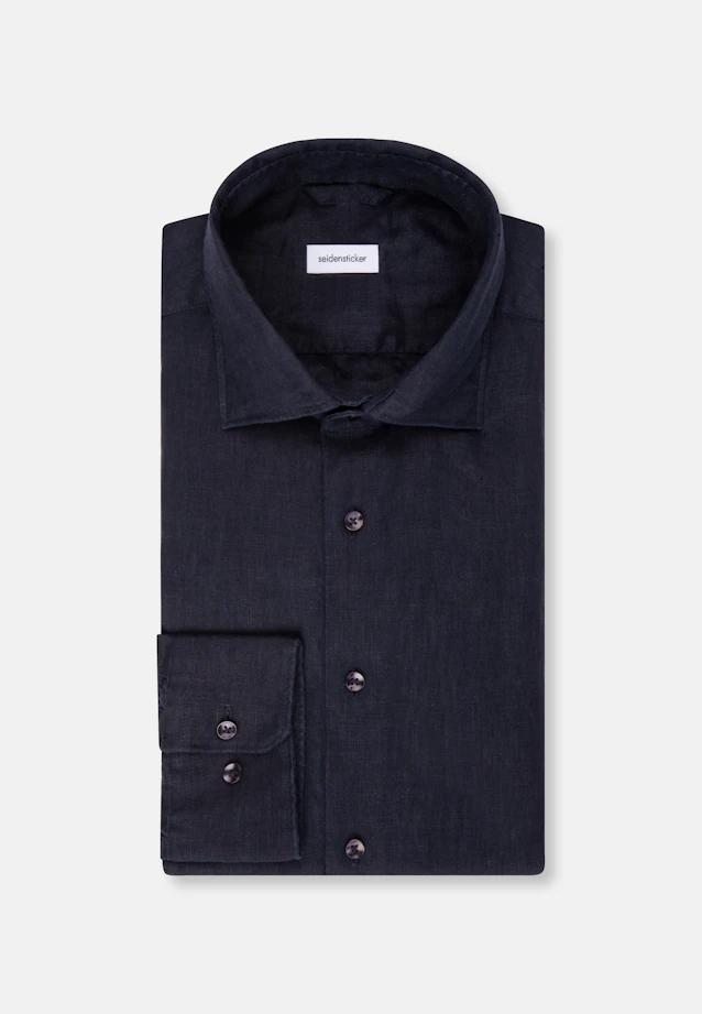 Slim Business Hemd Uni in Dunkelblau |  Seidensticker Onlineshop
