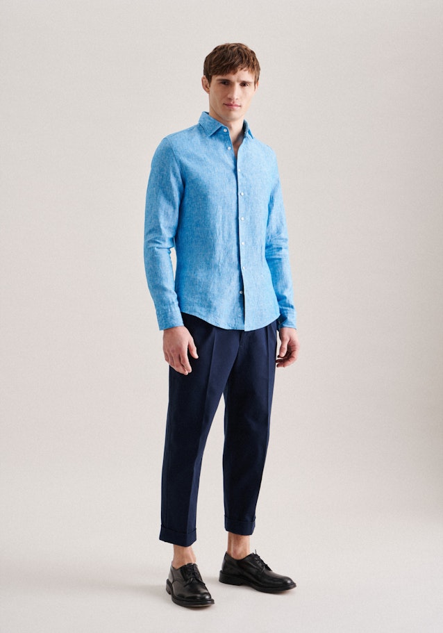 Business overhemd in Slim with Kentkraag in Turquoise |  Seidensticker Onlineshop