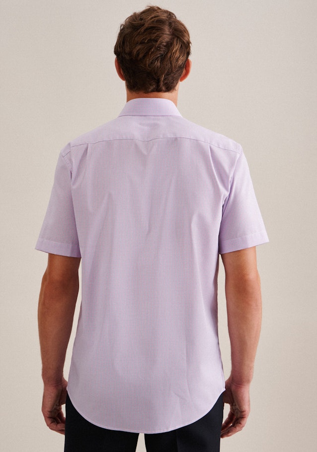 Non-iron Poplin Short sleeve Business Shirt in Regular with Kent-Collar in Pink |  Seidensticker Onlineshop