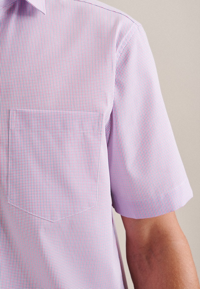 Regular Business Hemd Karo in Rosa/Pink |  Seidensticker Onlineshop