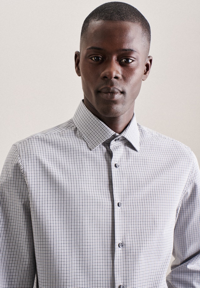 Slim Business Hemd Karo in Grau |  Seidensticker Onlineshop