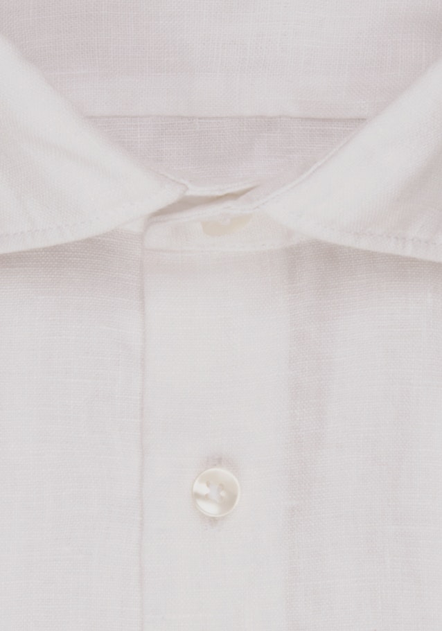 Leinen Business Hemd in Shaped mit Kentkragen in Weiß |  Seidensticker Onlineshop
