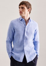 Chemise Business Shaped Lin Col Kent in Bleu Clair |  Seidensticker Onlineshop