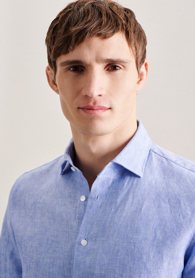 Shaped Business Hemd Uni in Bleu Clair | Seidensticker Onlineshop