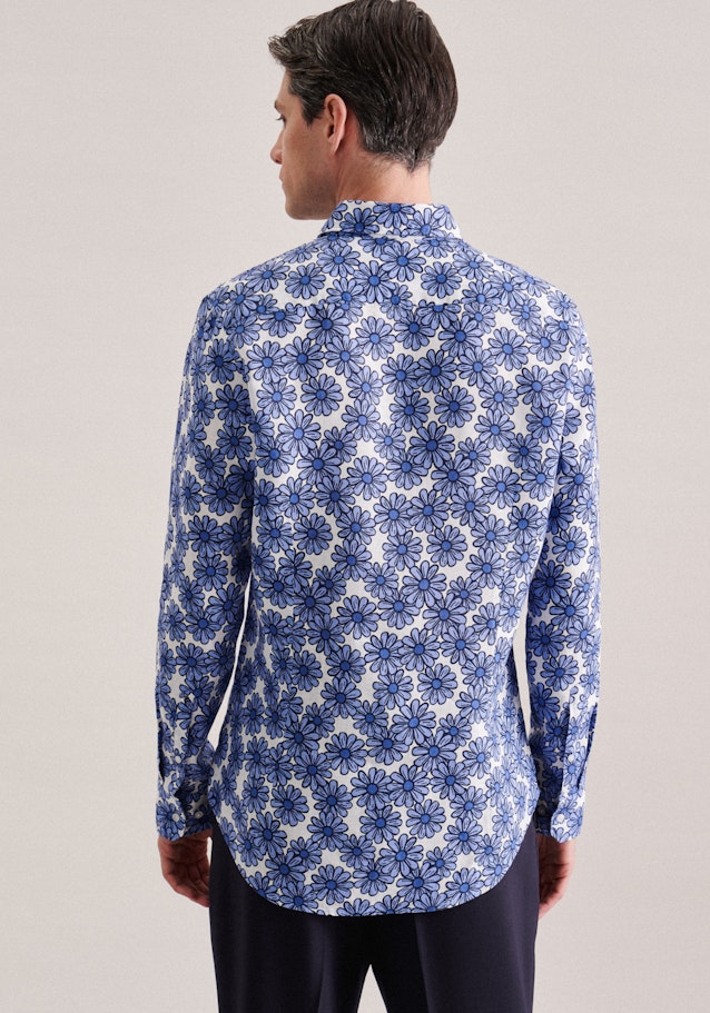 X-Slim Business Hemd Floral in Hellblau | Seidensticker Onlineshop