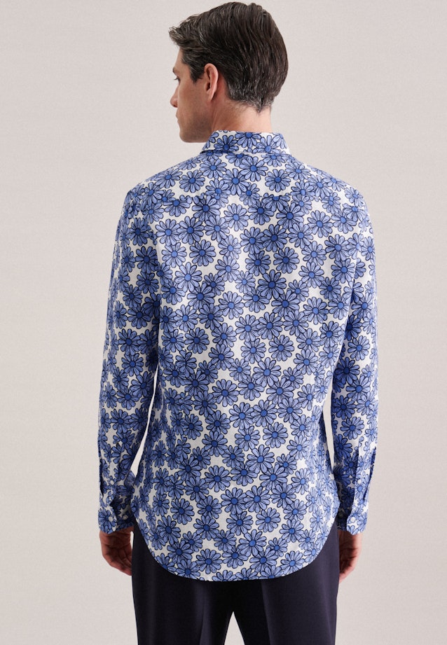 X-Slim Business Hemd Floral in Hellblau |  Seidensticker Onlineshop