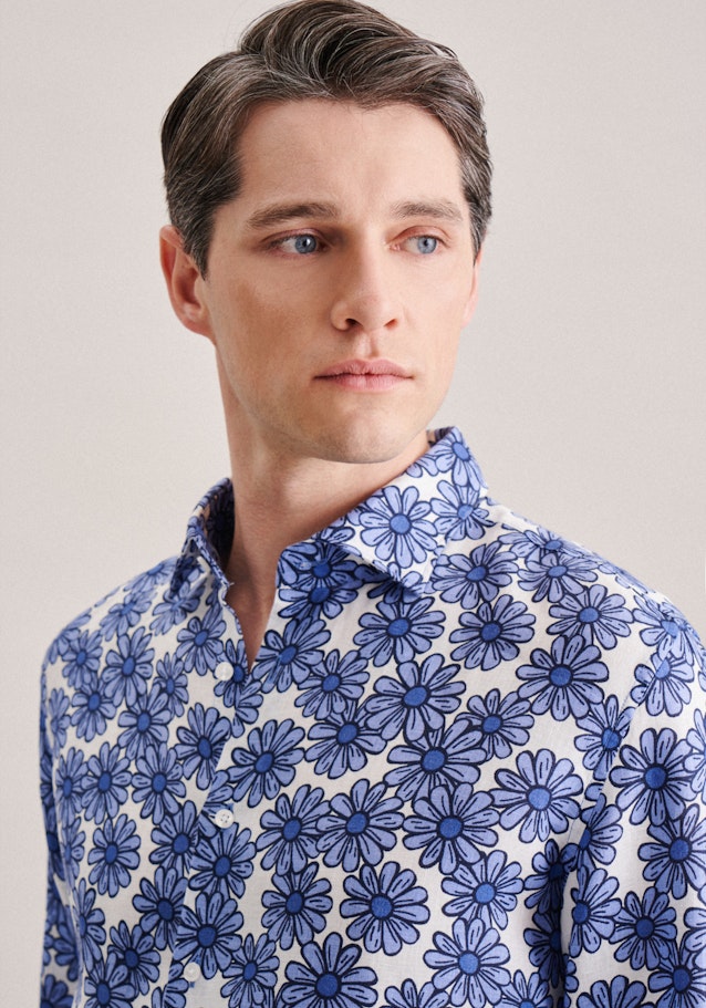 X-Slim Business Hemd Floral in Hellblau | Seidensticker Onlineshop