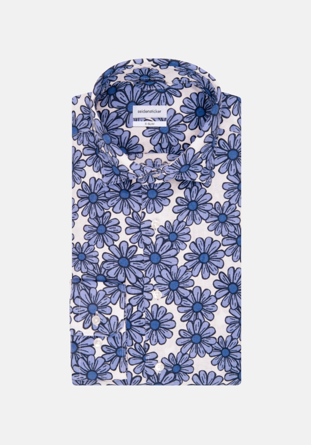 X-Slim Business Hemd Floral in Hellblau | Seidensticker Onlineshop