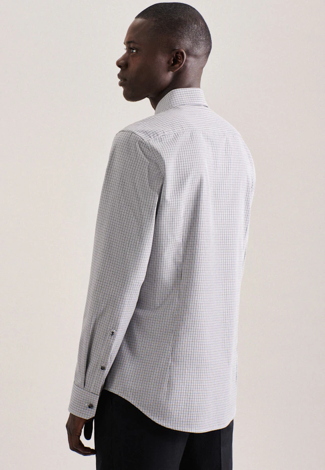 Shaped Business shirt Check in Grey |  Seidensticker Onlineshop