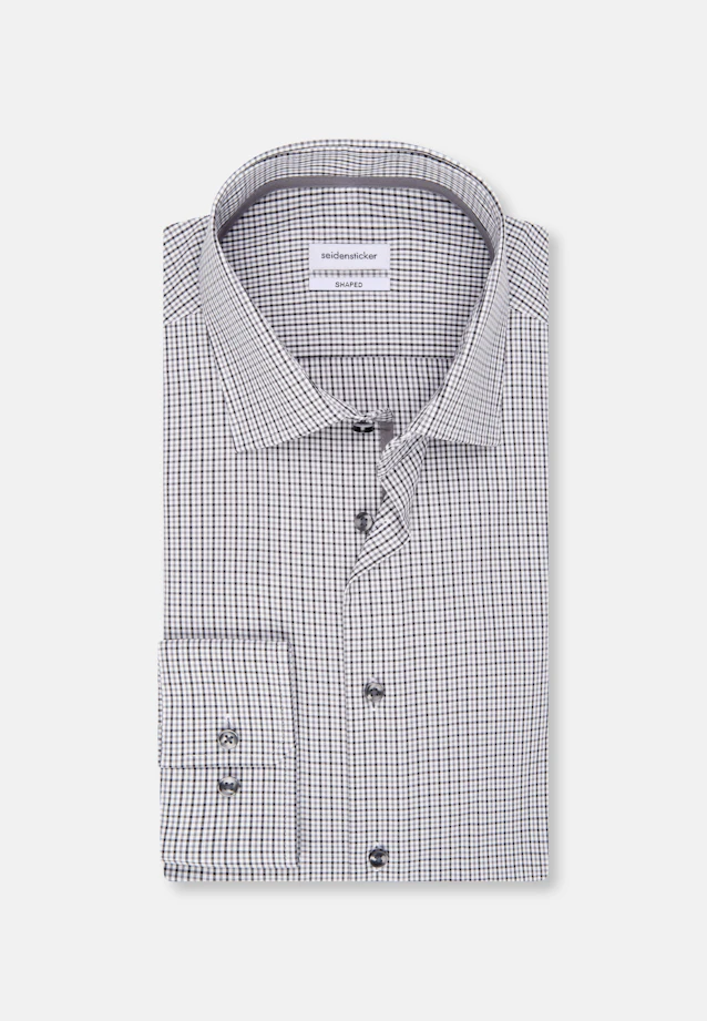 Shaped Business shirt Check in Grey |  Seidensticker Onlineshop
